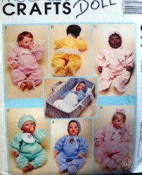 2548 10-20'' BABY DOLL CLOTHES,TUTU,CARRY-ALL,BLANKET PATTERN